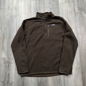 Patagonia Men's L Brown 1/4 Zip High Collar Fleece Better Sweater Soft